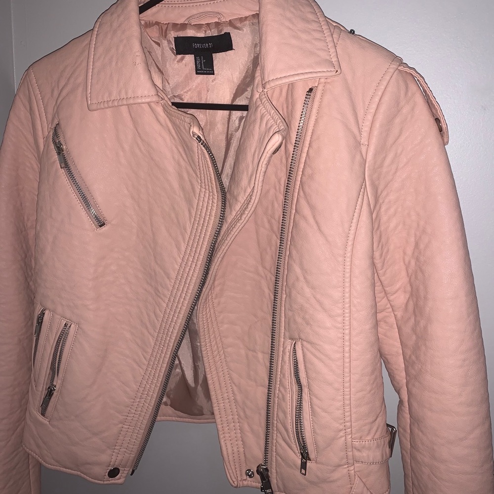 Pink leather jacket - Picture 2 of 2